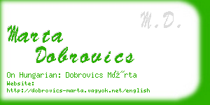 marta dobrovics business card